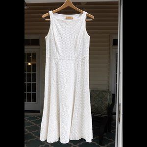 White Eyelet A-Line Dress